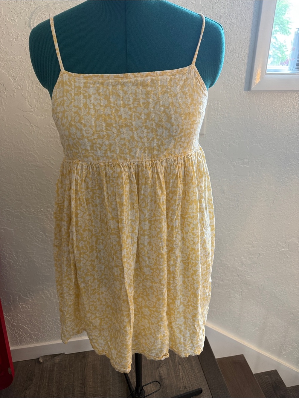 American Eagle Outfitters Yellow and White Floral Mini Dress